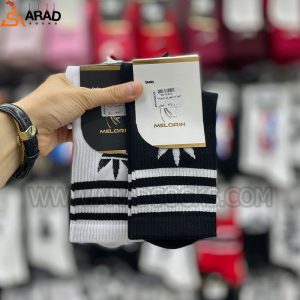 جوراب ساقدار اسپرت آدیداس سفید و مشکی