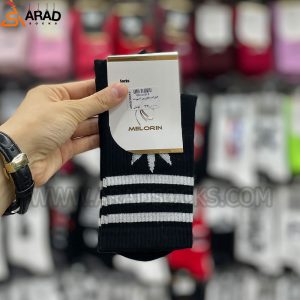 جوراب ساقدار اسپرت آدیداس سفید و مشکی