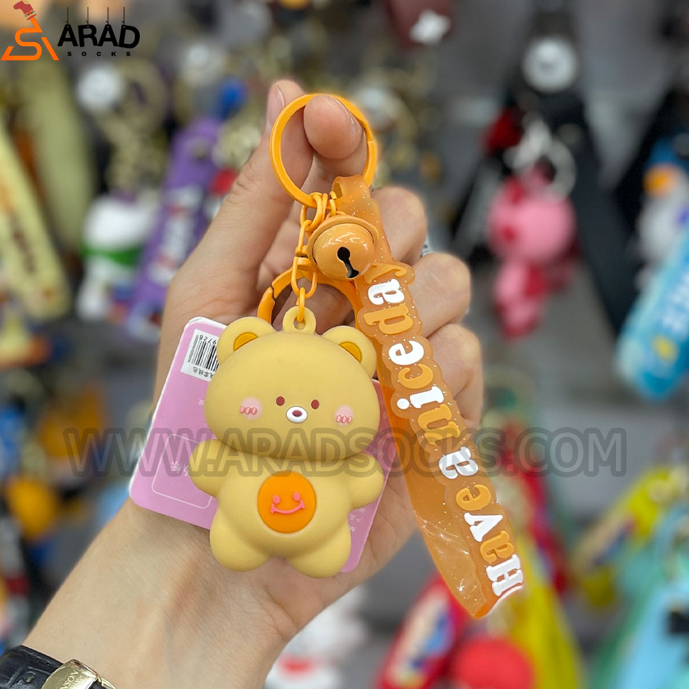 جاکلیدی سیلیکونی فشاری طرح خرس قهوه ای جاکلیدی سیلیکونی فشاری طرح خرس قهوه ای