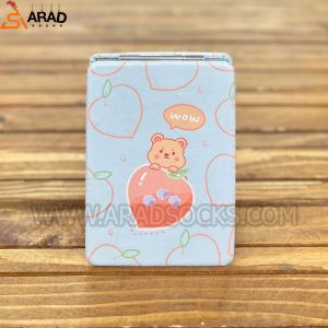 آینه جیبی خرسی صفحه مستطیلی رنگ آبی