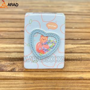 آینه جیبی خرسی صفحه مستطیلی رنگ آبی