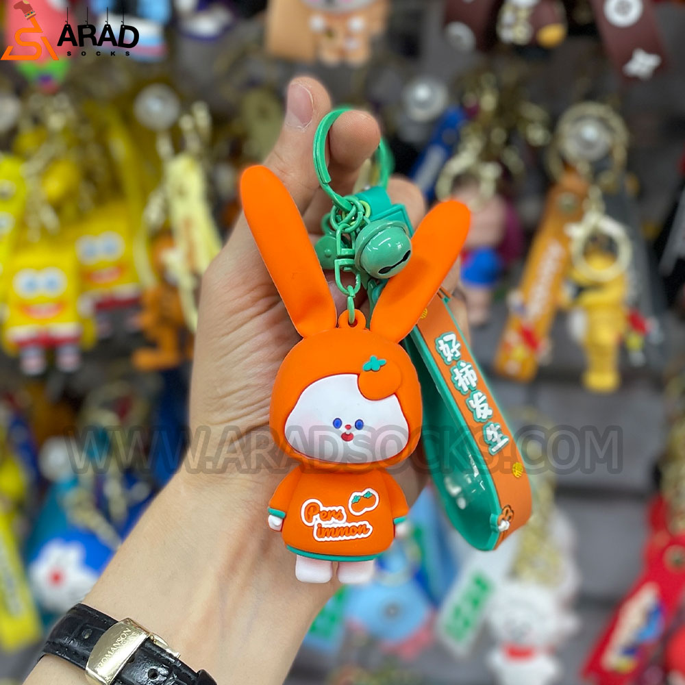 جاکلیدی سیلیکونی فشاری طرح خرگوش نارنجی جاکلیدی سیلیکونی فشاری طرح خرگوش نارنجی