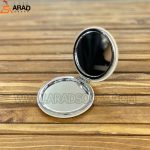 آینه جیبی صفحه دایره ای طرح پرتقال و بابونه