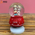 گوی موزیکال متوسط طرح دختر و پسر قرمز و لاو