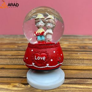 گوی موزیکال متوسط طرح دختر و پسر قرمز و لاو