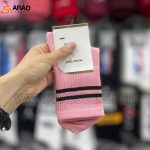 جوراب ساقدار اسپرت طرح دوخط تناژ صورتی