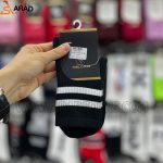 جوراب ساقدار اسپرت دوخط مشکی و سفید