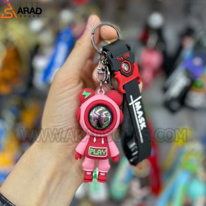 جاکلیدی سیلیکونی طرح فضانورد قرمز