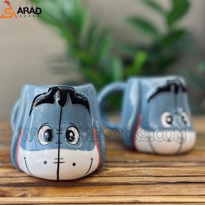 ماگ سرامیکی دستساز طرح الاغ پو