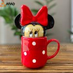 ماگ سرامیکی دستساز دربدار طرح مینی موس