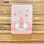 آینه جیبی صفحه مستطیلی طرح نوشیدنی صورتی