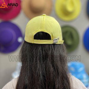 کلاه بیسبالی کتان طرح نیویورک رنگ زرد