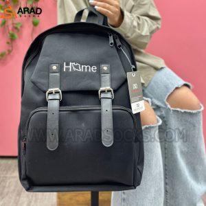 کوله پشتی کلاسیک طرح home مشکی