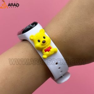 ساعت دیجیتالی لمسی طرح پو سفید