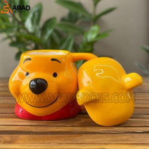 ماگ سرامیکی دستساز دربدار طرح پو