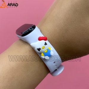ساعت دیجیتالی لمسی طرح کیتی سفید