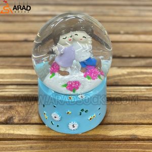 گوی چراغدار متوسط طرح دختر و پسر آبی