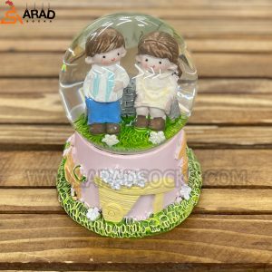 گوی چراغدار متوسط طرح دختر و پسر سبز