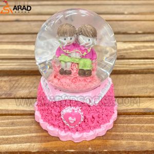 گوی چراغدار کوچک طرح دختر و پسر لباس سرخابی