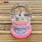 گوی چراغدار متوسط طرح دختر و پسر صورتی