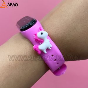 ساعت دیجیتالی لمسی طرح یونیکورن صورتی