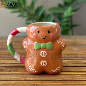 ماگ سرامیکی دستساز طرح بیسکوییت