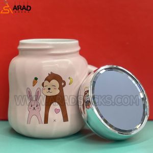 ماگ درب آینه ایطرح حیوانات صورتی