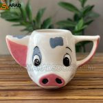 ماگ سرامیکی دستساز طرح گاو