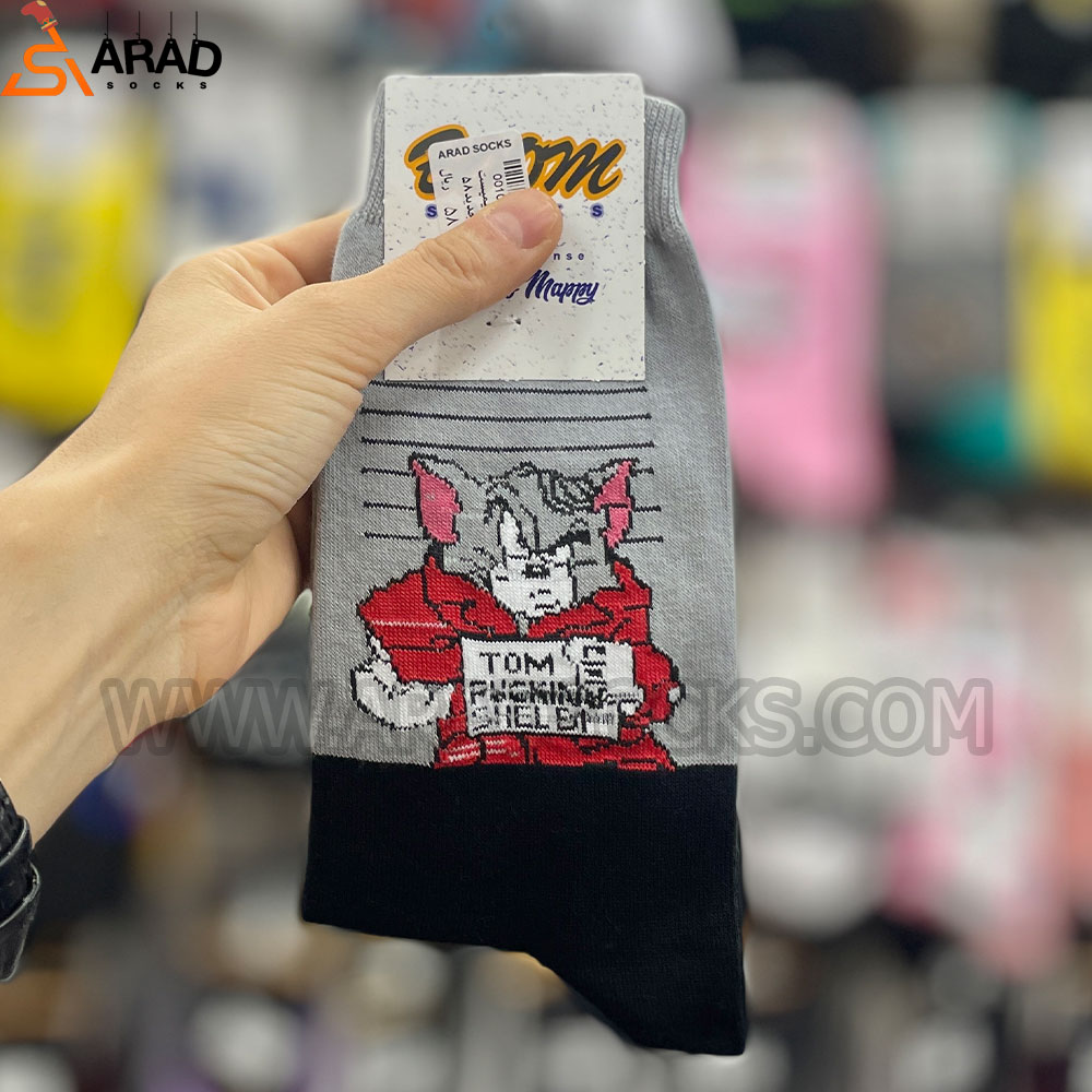 جوراب ساقدار طرح تام و جری جوراب ساقدار طرح تام و جری