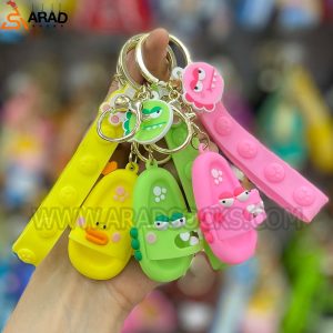 جاکلیدی سیلیکونی طرح دمپایی