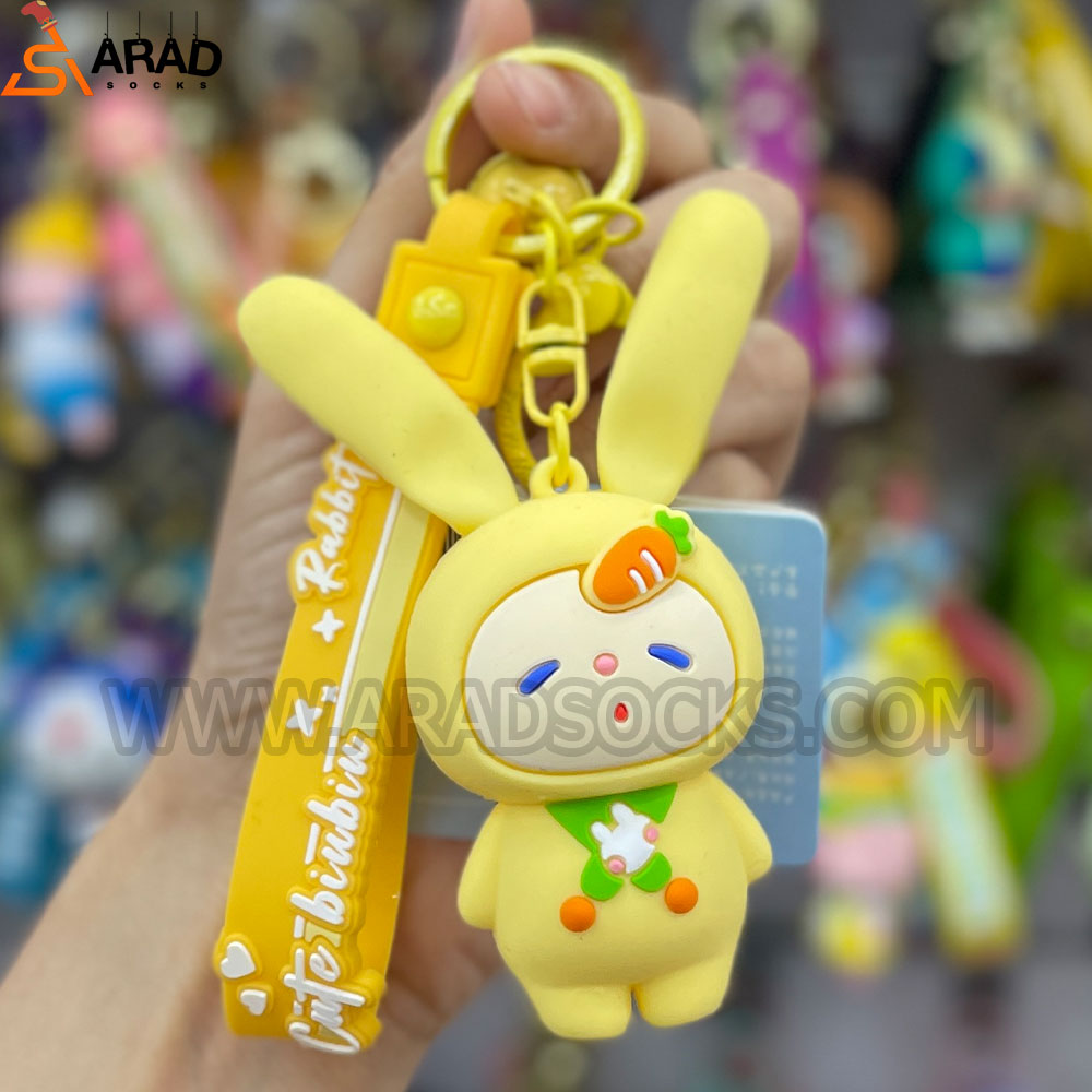 جاکلیدی سیلیکونی فشاری طرح خرگوش زرد جاکلیدی سیلیکونی فشاری طرح خرگوش زرد