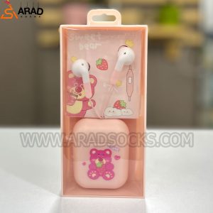 هندزفری فانتزی خرس صورتی