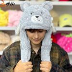 کلاه پمپی طرح خرس طوسی