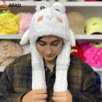 کلاه پمپی طرح قورباغه سفید