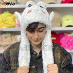 کلاه پمپی طرح قورباغه سفید