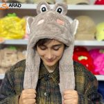 کلاه پمپی طرح قورباغه قهوه ای