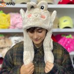 کلاه پمپی طرح قورباغه کرمی