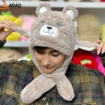 کلاه پمپی طرح خرس طوسی