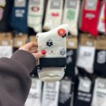 جوراب زمستانه بوکله مشکی سفید - Image 5