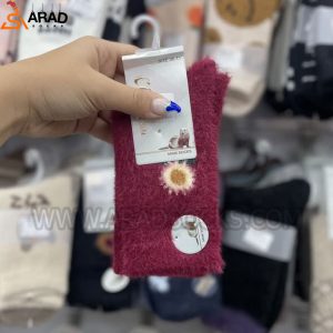 جوراب زمستانه موهر زرشکی