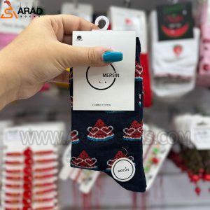 جوراب ساقدار هندوانه سرمه ای