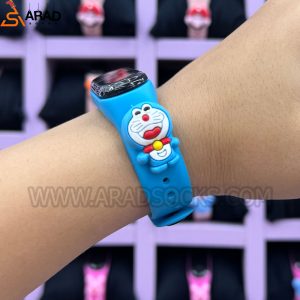 ساعت دیجیتالی دورائمون آبی روشن