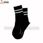 جوراب ساقدار دوخط مشکی