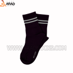 جوراب ساقدار دوخط بادمجونی