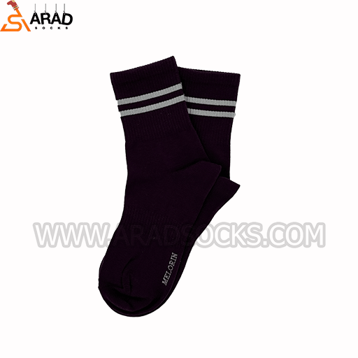 جوراب ساقدار دوخط بادمجونی جوراب ساقدار دوخط بادمجونی