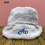 کلاه باکت خز صورتی