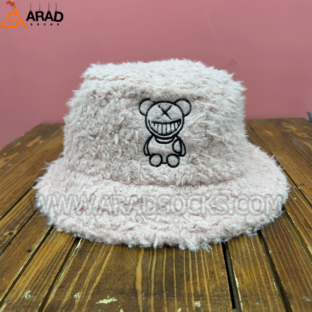 کلاه باکت تدی صورتی کلاه باکت تدی صورتی