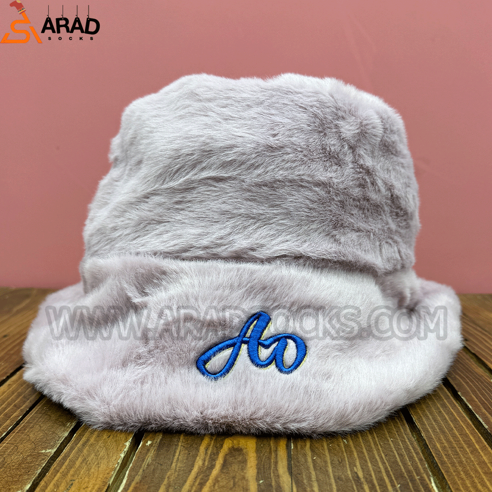 کلاه باکت خز صورتی کلاه باکت خز صورتی