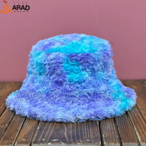 کلاه باکت پشمی آبی یاسی