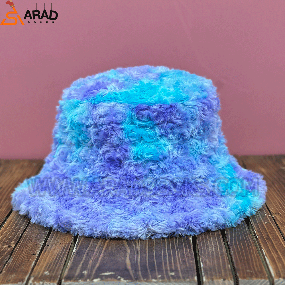 کلاه باکت پشمی آبی یاسی کلاه باکت پشمی آبی یاسی